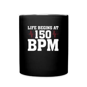 BPM Hardstyle Rave Techno Spruch Geschenk - Tasse einfarbig - Schwarz - Vorne