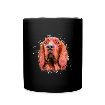 irish setter - Tasse einfarbig - Schwarz - Vorne