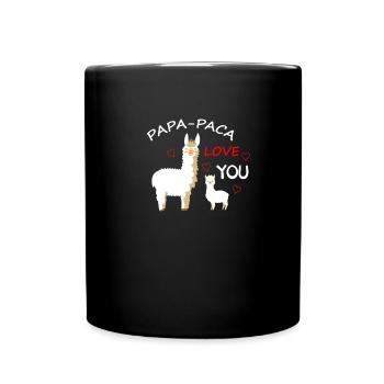 Alpaca Daddy love you Daddy Paca - Full Colour Mug - black - Front