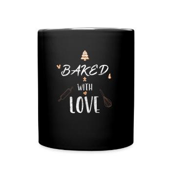 WEIHNACHTSBÄCKEREI SCHÖNE WEIHNACHTSSPRÜCHE - Tasse einfarbig - Schwarz - Vorne