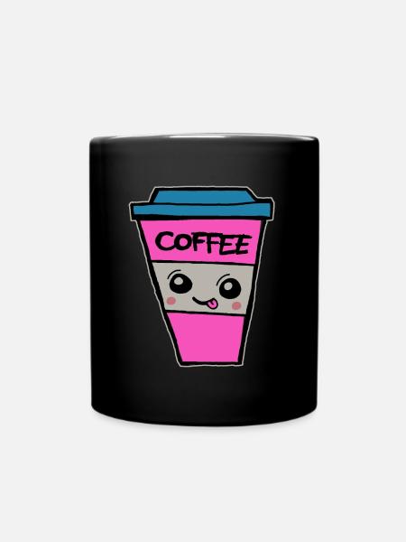 Kaffeebecher - Tasse einfarbig - Schwarz