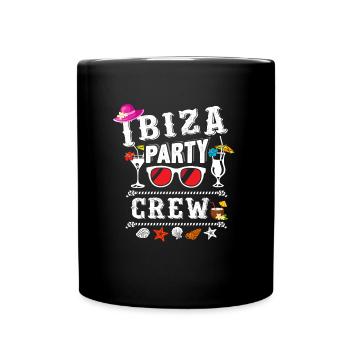 Ibiza Party Crew - Tasse einfarbig - Schwarz - Vorne