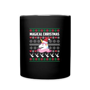 Ugly Christmas Licorne - Mug uni - noir - Devant