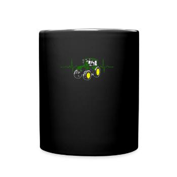 Cardio-battement tracteur - Mug uni - noir - Devant