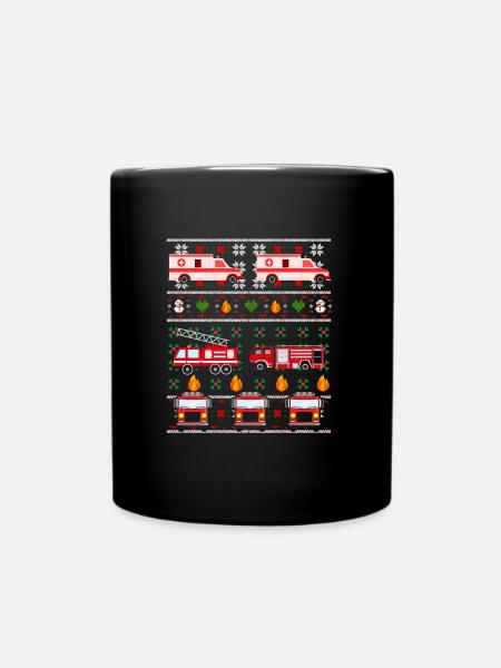 Ugly Christmas Notfall - Tasse einfarbig - Schwarz