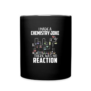 Chimie blague réaction - Mug uni - noir - Devant
