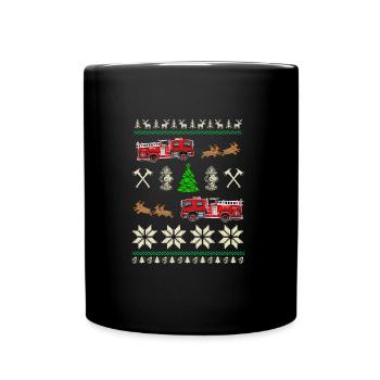 Service d'incendie de Noël - Mug uni - noir - Devant