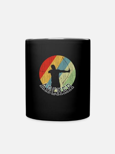 Bogenschießen - Tasse einfarbig - Schwarz