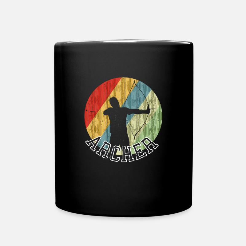 Bogenschießen - Tasse einfarbig - Schwarz