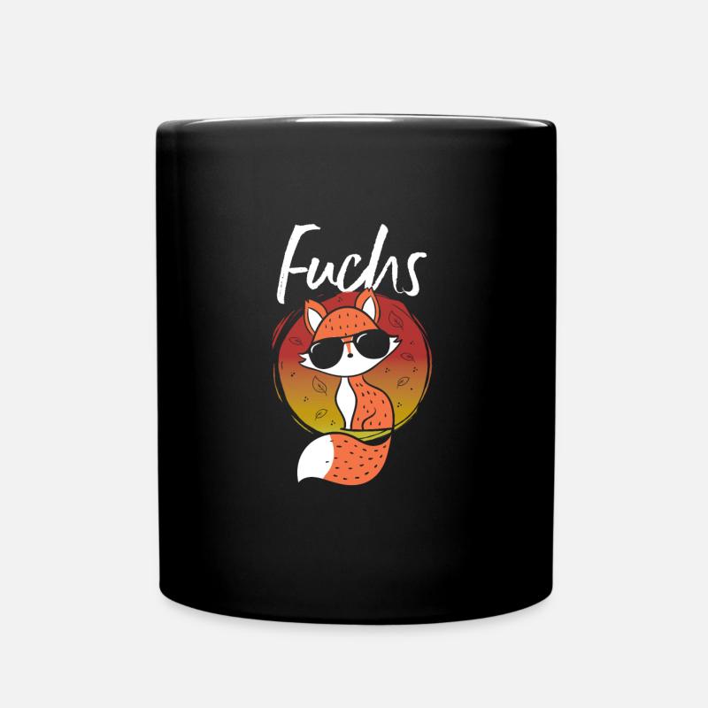 Fox - Full Colour Mug - black