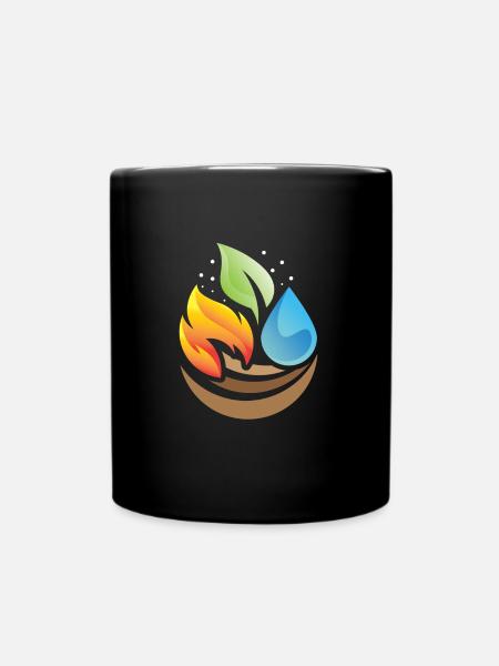 Feu - eau - terre - air - Mug uni - noir
