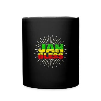 jah bless jaimca - Mug uni - noir - Devant