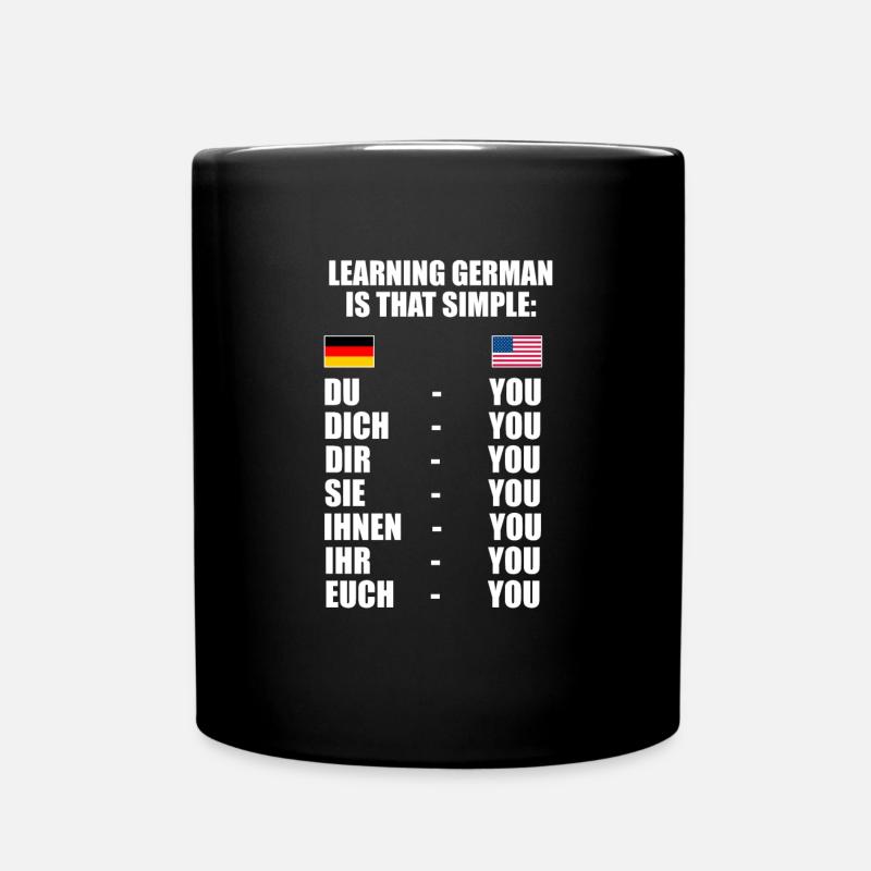 Apprendre l'allemand peut être si facile - anglais - Mug uni - noir