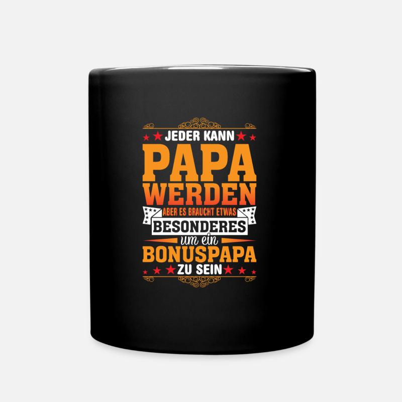 Vatertag Stiefvater Bonus Vater Geschenk Papa - Tasse einfarbig - Schwarz