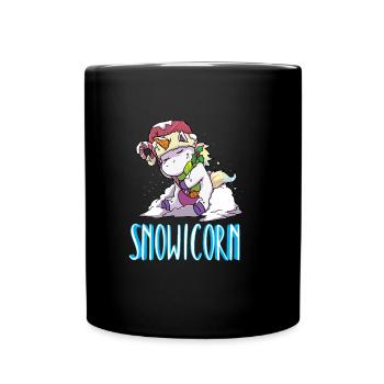Snowicorn Christmas Licorne Licorne Noël - Mug uni - noir - Devant