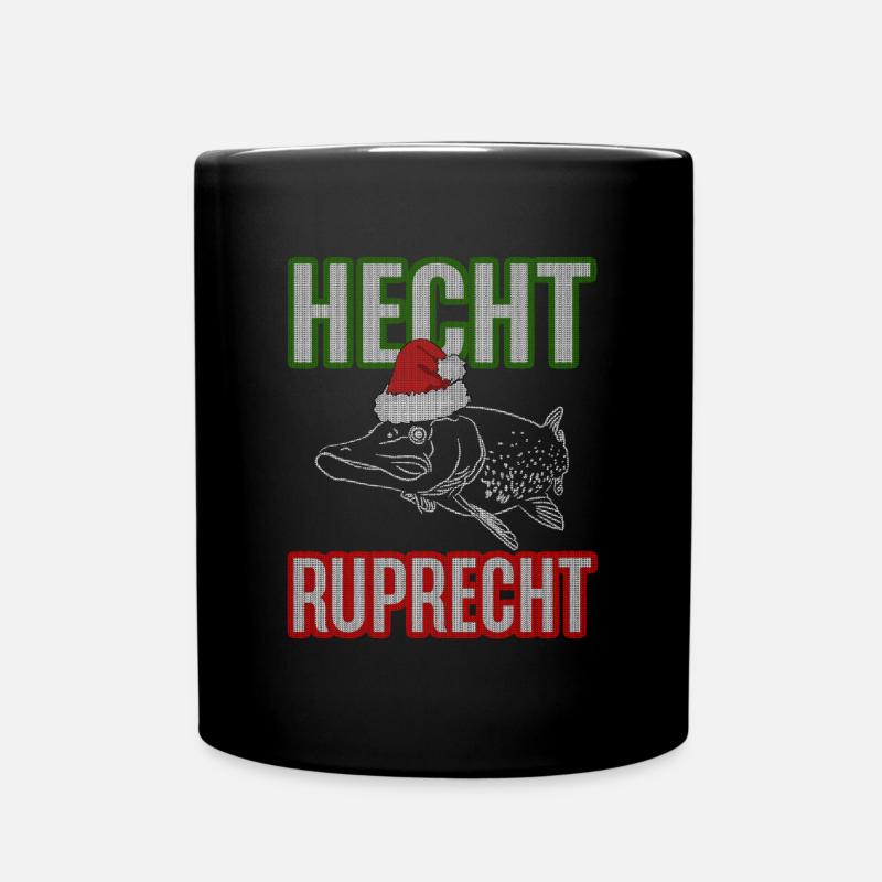 Hecht Ruprecht - Angler Geschenk - Tasse einfarbig - Schwarz
