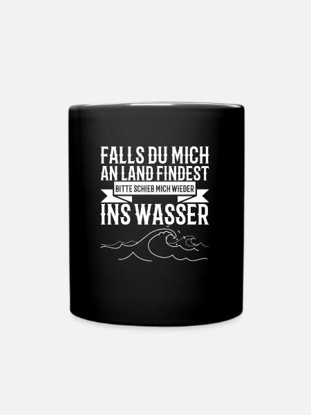 Schwimmen Spruch Rettungsschwimmer Schwimmer - Tasse einfarbig - Schwarz
