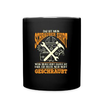 Schrauber - Tasse einfarbig - Schwarz - Vorne