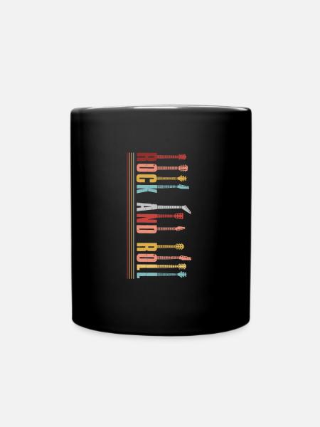 Retro Gitarre - Tasse einfarbig - Schwarz