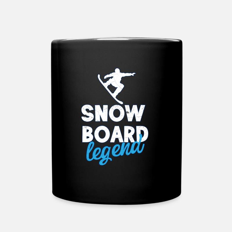 Snowboard Sport - Tasse einfarbig - Schwarz