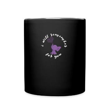 Alzheimer Monat I Endalz Violette Schleife Elefant - Tasse einfarbig - Schwarz - Vorne