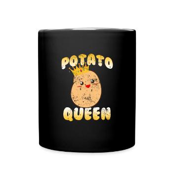 Potato Queen - Tasse einfarbig - Schwarz - Vorne