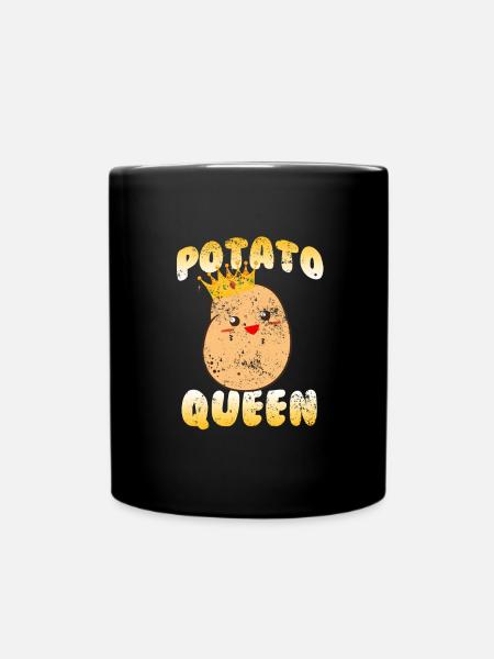 Potato Queen - Full Colour Mug - black
