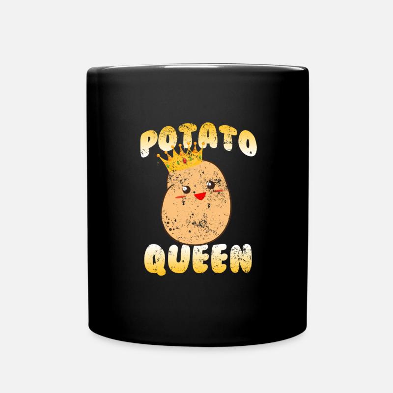 Potato Queen - Tasse einfarbig - Schwarz