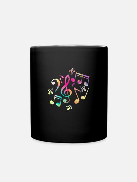 Sheet music - Full Colour Mug - black