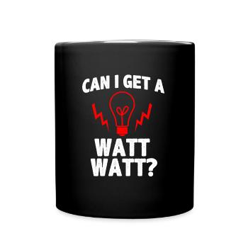 Watts d'électricité - Mug uni - noir - Devant