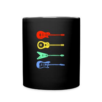 Guitares rétro - Mug uni - noir - Devant