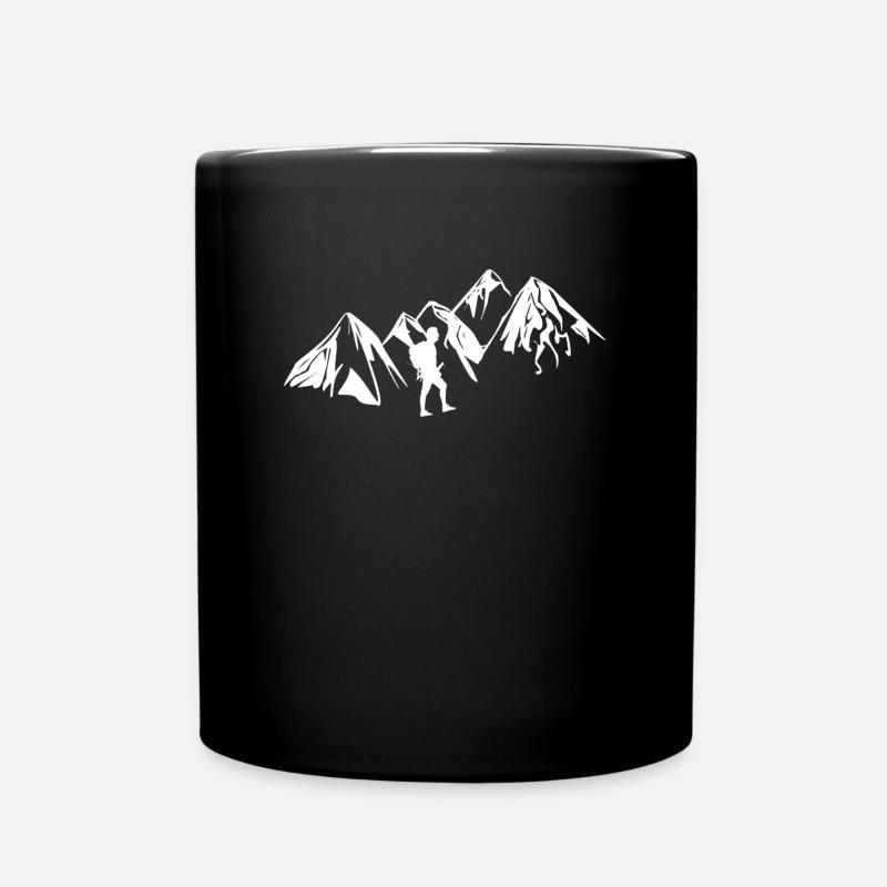 wander wanderer bergmensch - Tasse einfarbig - Schwarz