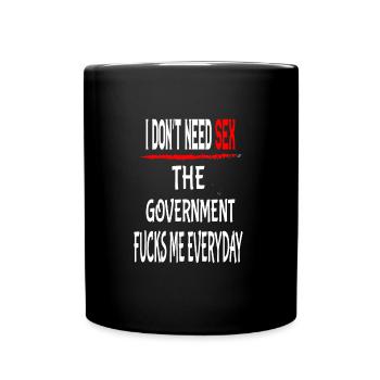 i don´t need sex gift idea - Tasse einfarbig - Schwarz - Vorne