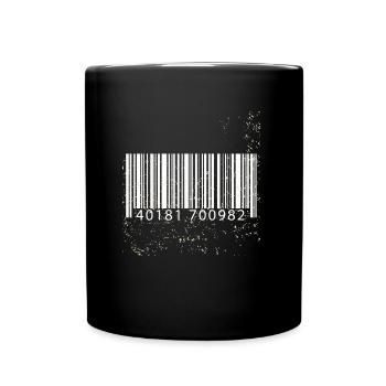 Idée cadeau code barre - Mug uni - noir - Devant