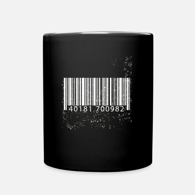 Barcode Geschenkidee - Tasse einfarbig - Schwarz