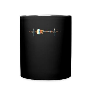 Guitar heartbeat - Full Colour Mug - black - Front