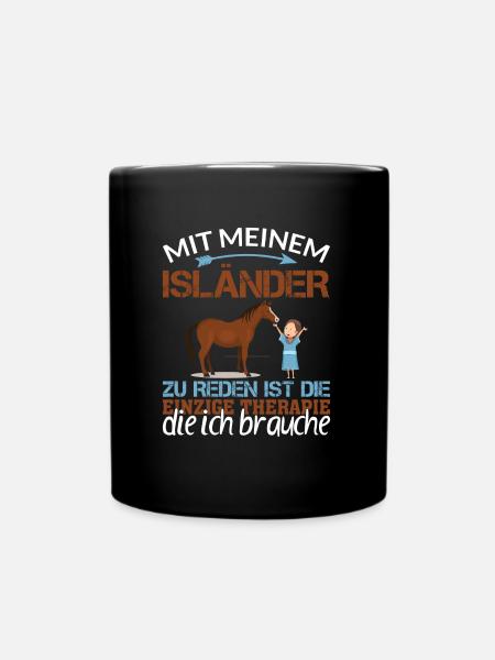 Islandpferd Isländer Island-Pferd Reiten Tölt - Tasse einfarbig - Schwarz