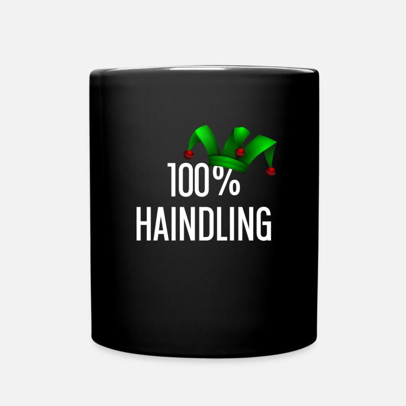 100 Prozent Haindling Joker Cap - Tasse einfarbig - Schwarz