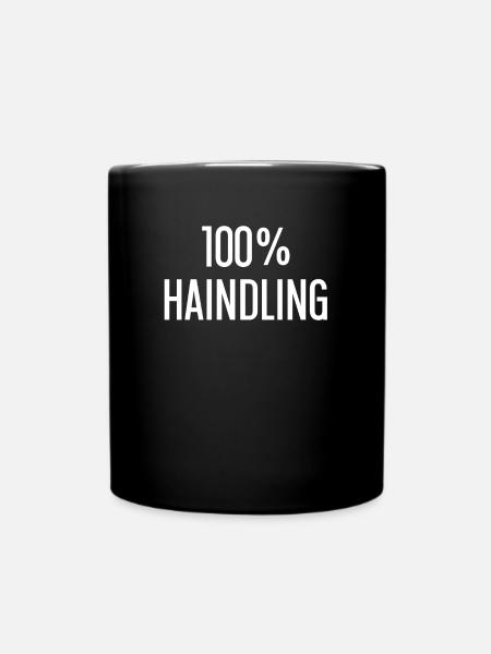 100 Prozent Haindling - Tasse einfarbig - Schwarz