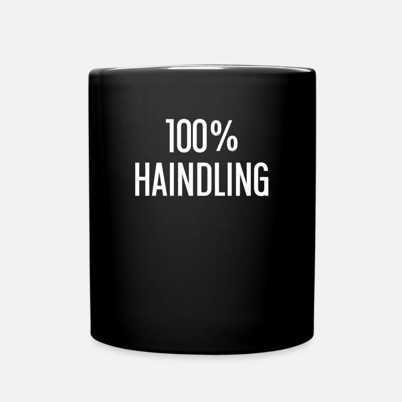 100 Prozent Haindling - Tasse einfarbig - Schwarz