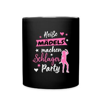 heisse mädels machen schlager party - Tasse einfarbig - Schwarz - Vorne