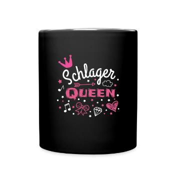 schlager queen - Tasse einfarbig - Schwarz - Vorne