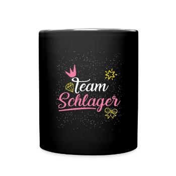 team schlager - Tasse einfarbig - Schwarz - Vorne