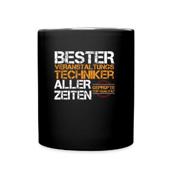 Veranstaltungstechniker Veranstaltungstechnik - Tasse einfarbig - Schwarz - Vorne