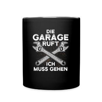 Kfz Mechaniker Autowerkstatt Automechaniker Garage - Tasse einfarbig - Schwarz - Vorne