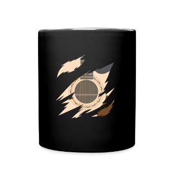 Akustische Gitarre Gitarrenspieler - Tasse einfarbig - Schwarz - Vorne