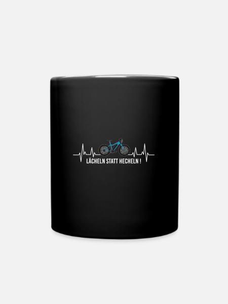 Ebike E-Bike Pedelec Geschenk Fahrrad eMTB - Tasse einfarbig - Schwarz