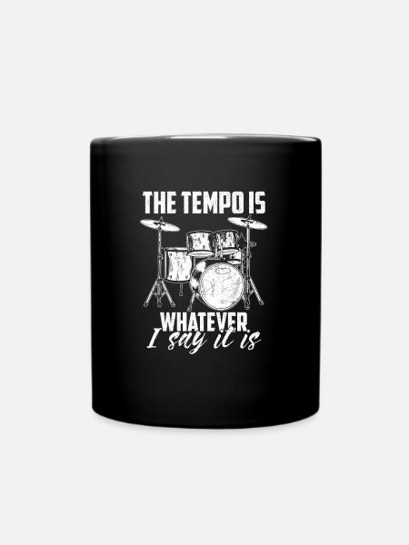 Batteur de batterie - Mug uni - noir