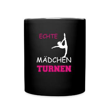 ECHTE MAeDCHEN TURNEN - Tasse einfarbig - Schwarz - Vorne