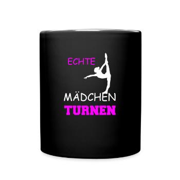 GYMNASTIK UND TURN GESCHENKIDEE FÜR DAMEN FRAUEN - Tasse einfarbig - Schwarz - Vorne